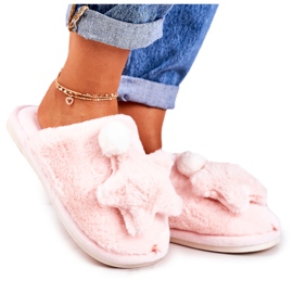 Pantofole Da Donna Con Pelliccia E Stella Rosa Chiaro Notte-Notte