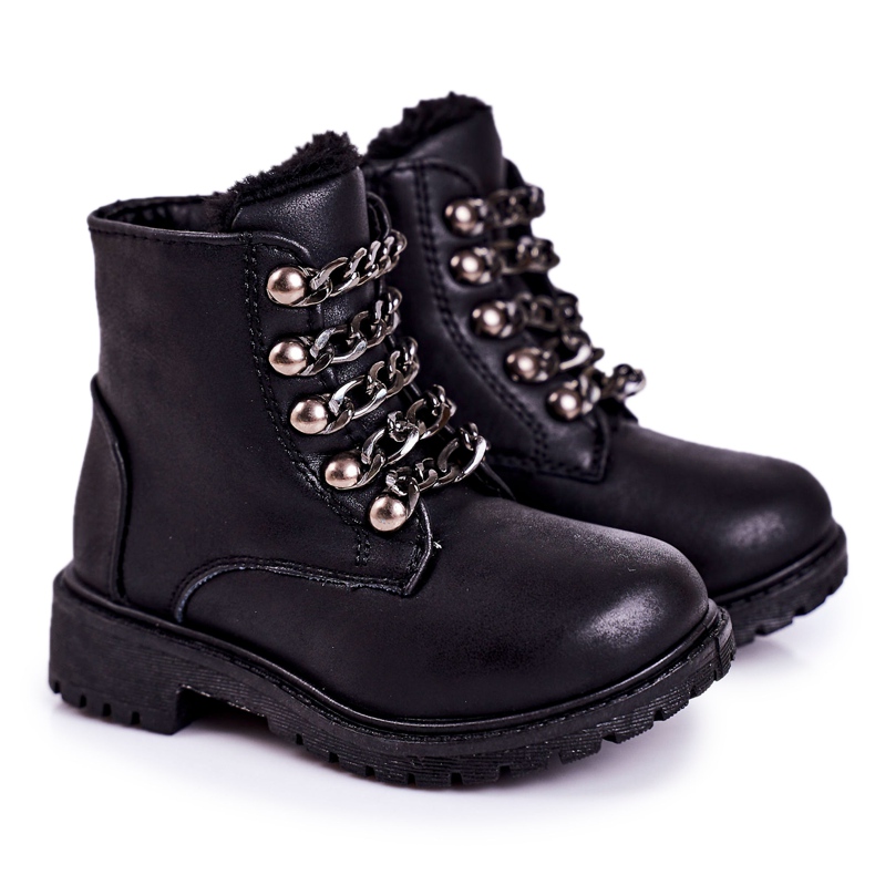 Catena in ecopelle per trappole isolate per bambini Black Rock &amp; Roll nero