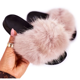 PS1 Pantofole in pelliccia per bambini Fashionista beige