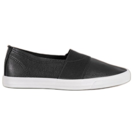 Bona Scarpe da ginnastica senza lacci nero