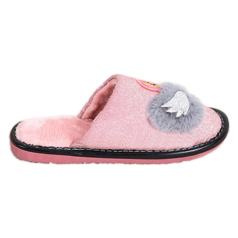 Bona Pantofole Alla Moda Con Applicazione rosa