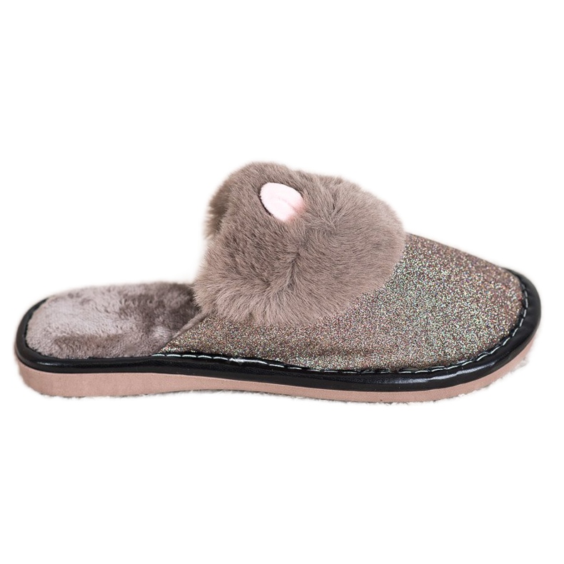 Bona Pantofole Glitter Con Danni beige