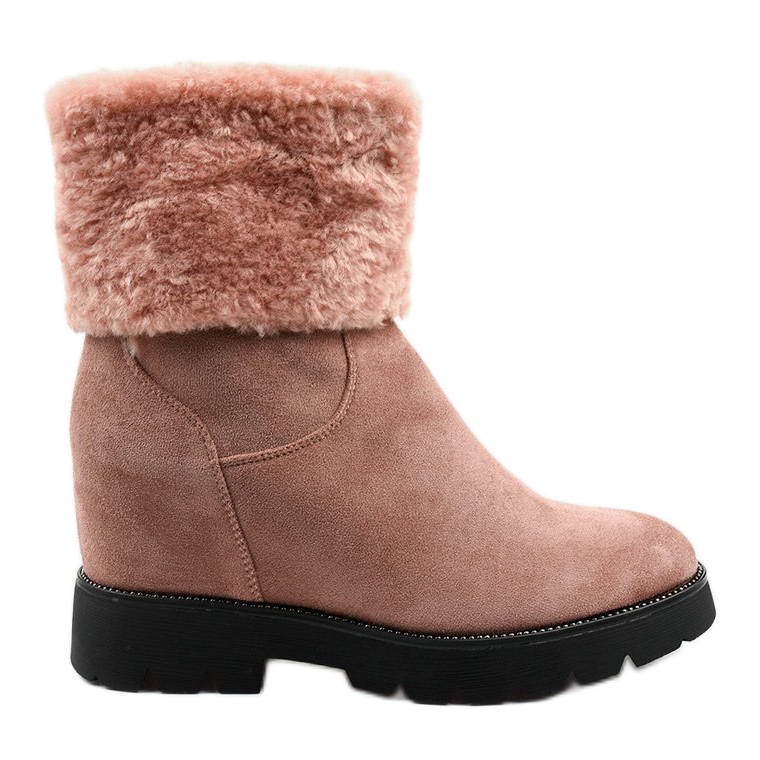 Stivali imbottiti Bodri in camoscio rosa