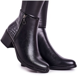 PJ1 Stivali caldi da donna con tacco alto Stampa animalier Nero Fiducia