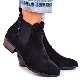 PJ1 Stivaletti Chelsea classici da donna Stivaletti Walker neri in pelle scamosciata nero
