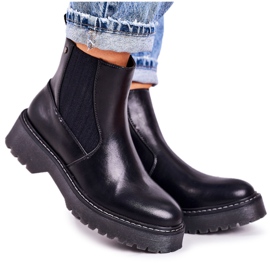 PJ1 Stivaletti da donna Stivali Jodhpur con suola in gomma Voyager Black nero