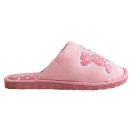 Bona Calde pantofole Happy Comfort bianco rosa