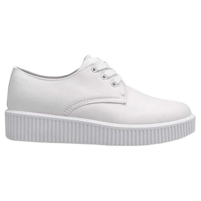 Stivali Creepers su piattaforma bianca BK-15