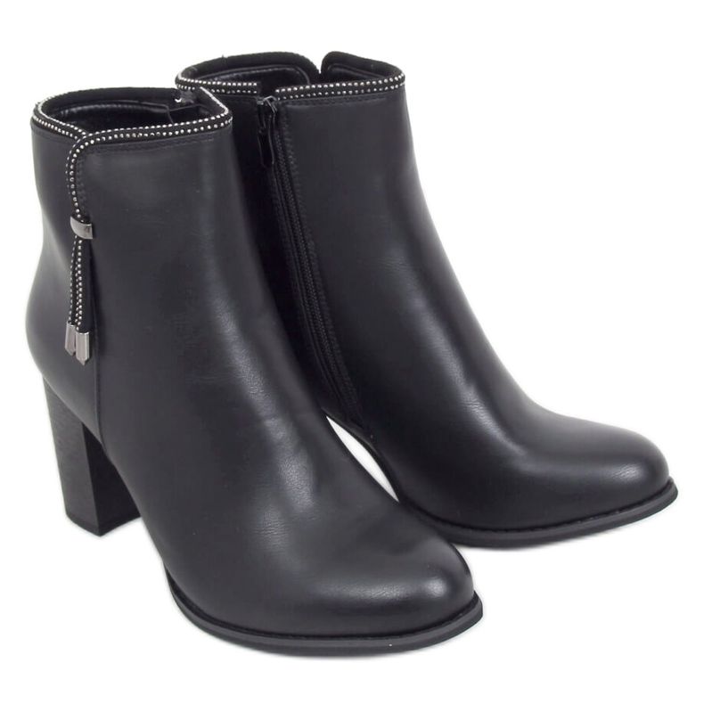 Stivali neri con tacco alto Z145 Black nero