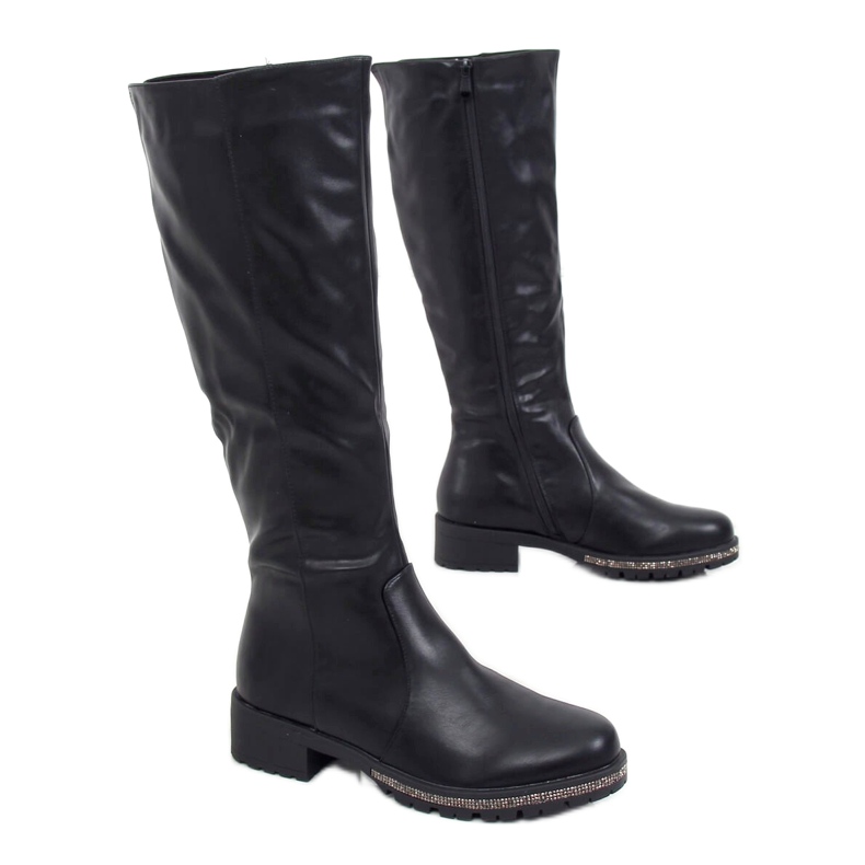 Stivali da equitazione da donna neri SG-501 Black nero
