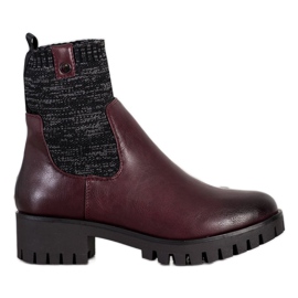 M.Daszyński Stivali slip-on sulla piattaforma rosso
