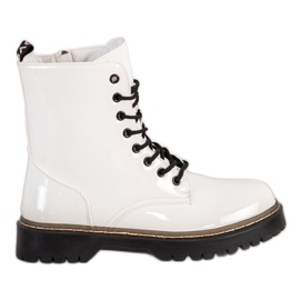 SHELOVET Trappers bianchi laccati bianca