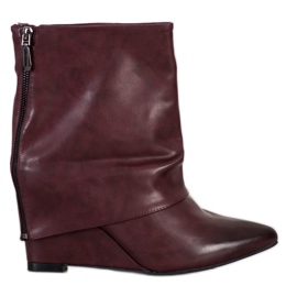 Sweet Shoes Stivali con zeppa alla moda rosso