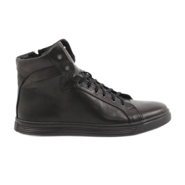 KENT sneakers da uomo in pelle nere Chris nero
