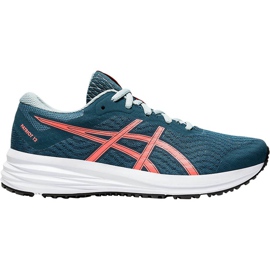 Asics Patriot 12 Gs verde 1014A139 400 scarpe da corsa per bambini