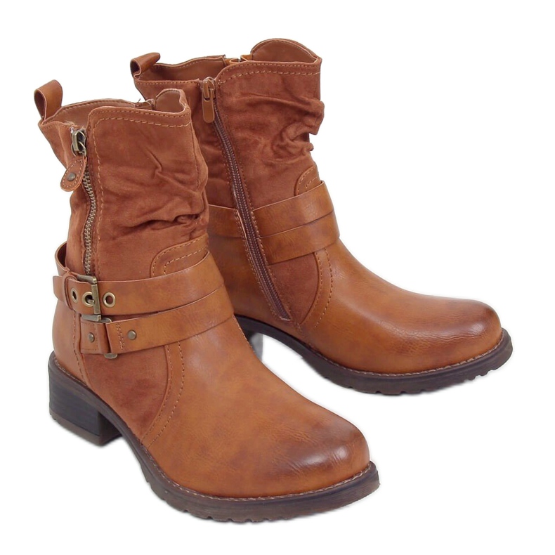 Cammello 8056 Stivali da donna color cammello marrone