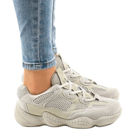 Scarpe da ginnastica beige MS521-8