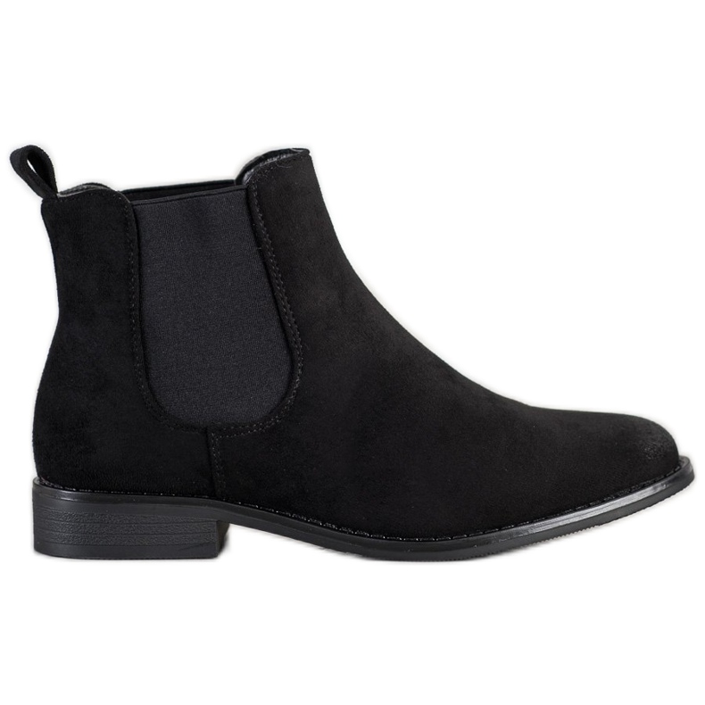 Ideal Shoes Stivaletti Chelsea in pelle scamosciata nero