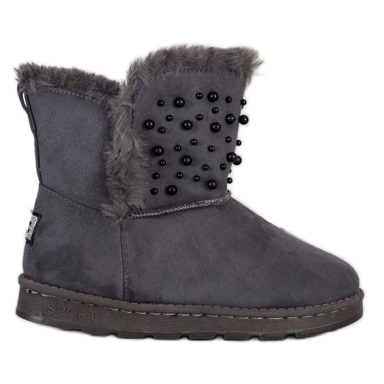 Bona Mukluki con perline grigio