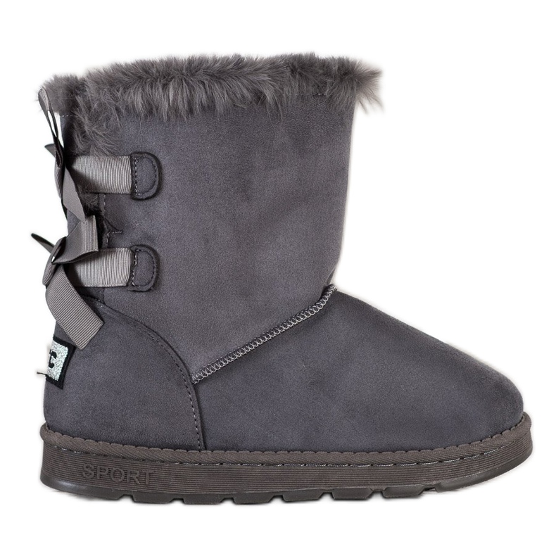 Bona Mukluki grigio con fiocchi
