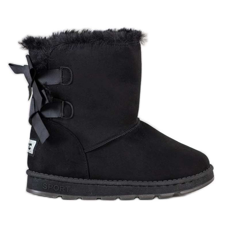 Bona Mukluki nero con fiocchi