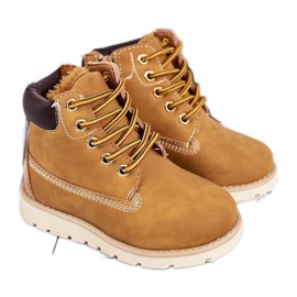 Stivali caldi per bambini Trappers Caramel Woody multicolore giallo