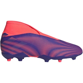 Scarpe da calcio Adidas Nemeziz.3 Ll Fg Jr EH0583 arancione, viola, rosa viola