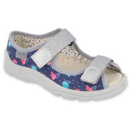Scarpe per bambini Befado 869X144 blu d'argento grigio