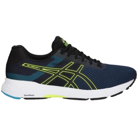 Asics Gel Phoenix 9 T822N 400 scarpe da corsa da uomo nero blu navy giallo