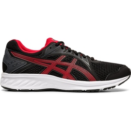 Scarpe da corsa da uomo di Asics Jolt 2 nere e rosse 1011A167 005 nero
