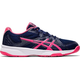 Scarpe da pallavolo Asics Upcourt 3 da donna, blu navy-rosa 1072A012 407 marina marina