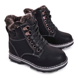 Trapper per bambini isolati con pelliccia Black Luke nero
