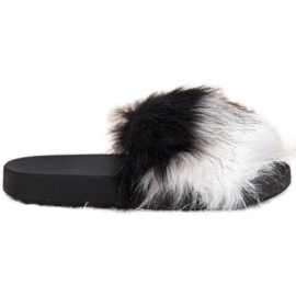 Bona Pantofole Colorate Con Pelliccia multicolore