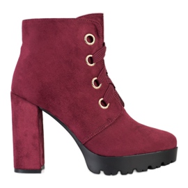 Juliet Stivaletti con lacci rosso