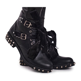 SEA Stivaletti da donna Rivetti Spikes Black Magnet nero