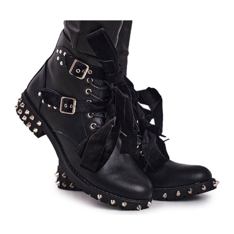 SEA Stivaletti da donna Rivetti Spikes Black Magnet nero