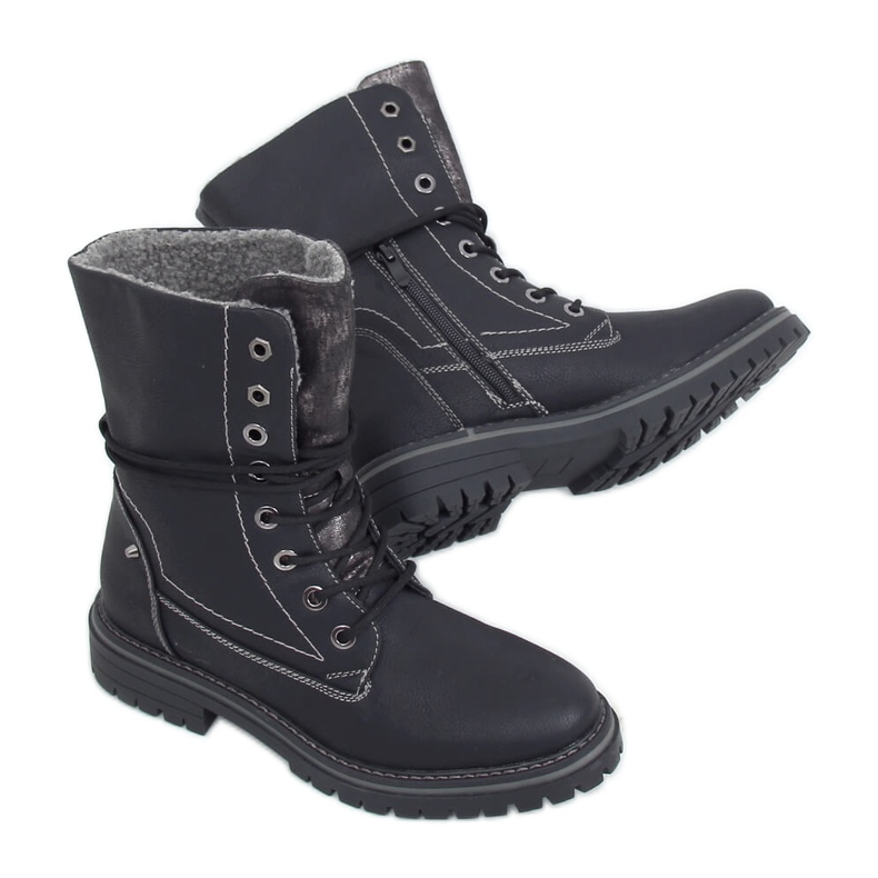 Lavoratori allacciati neri 4667 Black nero