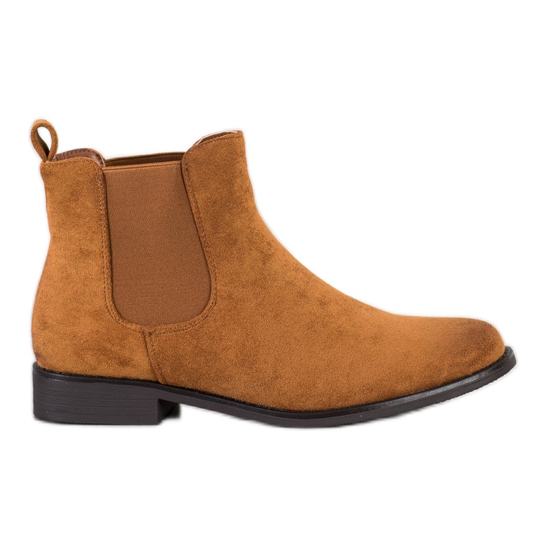 Ideal Shoes Stivaletti Chelsea in pelle scamosciata marrone