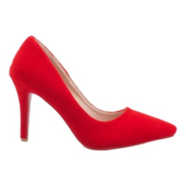 I tacchi rossi in velluto di Francine rosso
