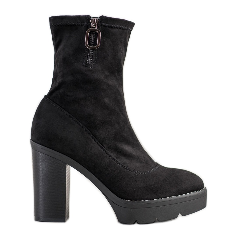 Super Mode Stivali alla moda sulla piattaforma nero