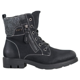Super Mode Scarpe Da Trekking Con Cerniera Decorativa nero