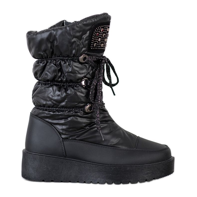 SHELOVET Stivali da neve alla moda sulla piattaforma nero