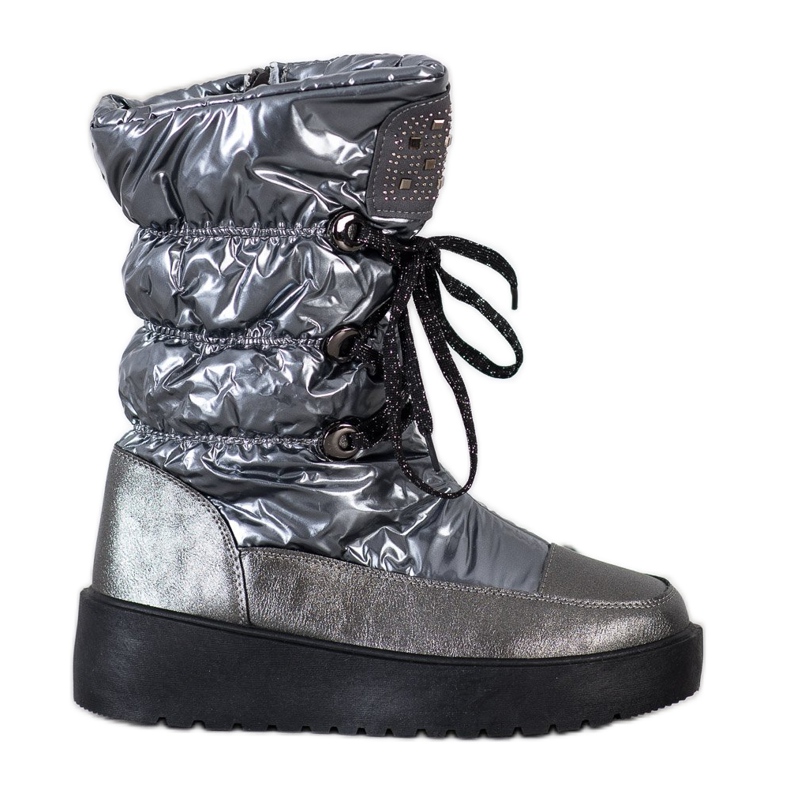 SHELOVET Stivali da neve alla moda sulla piattaforma d'argento grigio