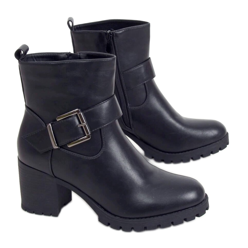 Stivali neri con tacco alto 7956-GA Black nero