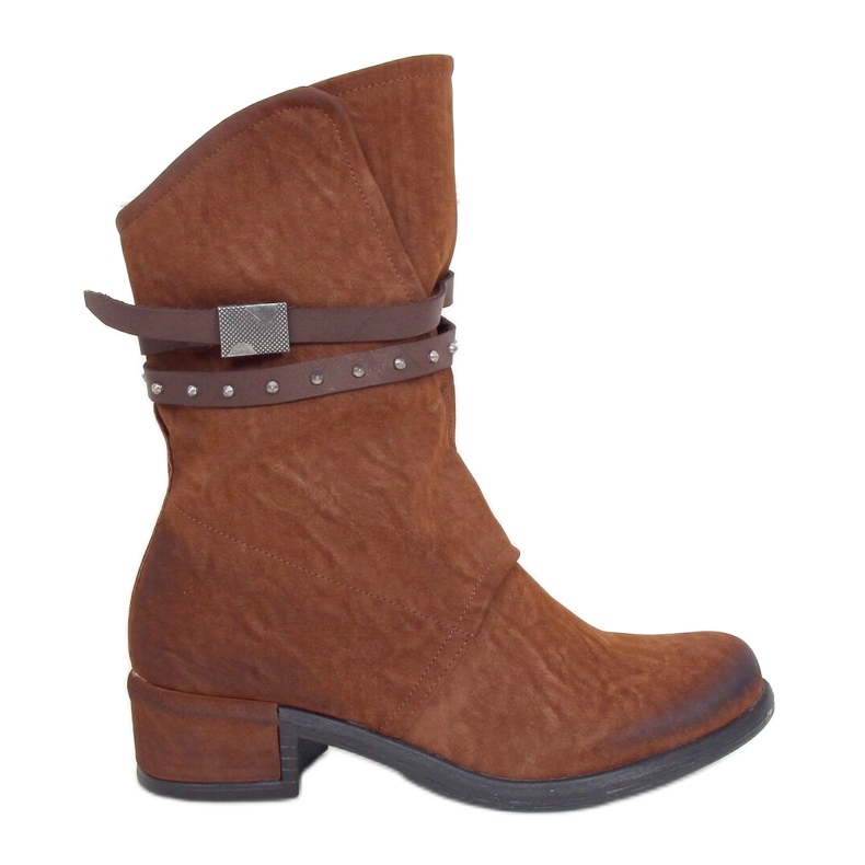 Stivali militari da donna cammello ST-05P Camel marrone