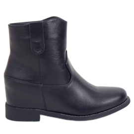 Stivali neri con zeppa nascosta 8003 Black nero