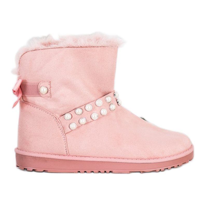 Queentina Mukluki rosa con perle