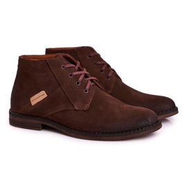 Stivali in pelle da uomo Bednarek Brown Boots marrone