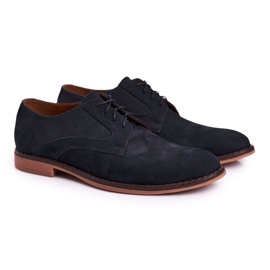 Bednarek Polish Shoes Mocassini da uomo in pelle Nabuk Bednarek Navy Blue