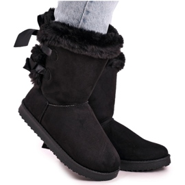 Stivali da neve da donna con nastro isolante in pelliccia sintetica nero Kaylee